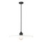 Z-Lite Paloma Pendant, 1-Light, 24 In.W x 6.75 In.H, Matte Black/Gloss Opal 820P24-MB - alternate 1